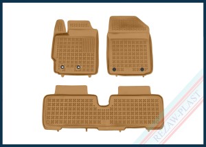 Dywaniki samochodowe TPE (gumowe) beżowe pasują do: Toyota URBAN CRUISER 2008 - 2014, YARIS II 2005 - 2011