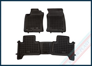Dywaniki samochodowe TPE (gumowe) czarne pasują do: Toyota LAND CRUISER J120 2002 - 2009