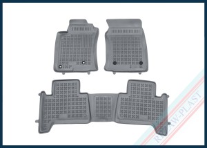 Dywaniki samochodowe TPE (gumowe) szare pasują do: Toyota LAND CRUISER J120 2002 - 2009