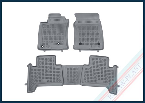 Dywaniki samochodowe TPE (gumowe) szare pasują do: Toyota LAND CRUISER J120 2002 - 2009