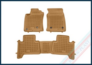 Dywaniki samochodowe TPE (gumowe) beżowe pasują do: Toyota LAND CRUISER J120 2002 - 2009