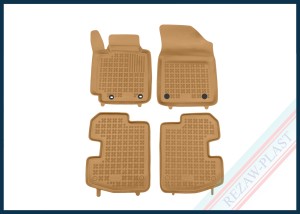 Dywaniki samochodowe TPE (gumowe) beżowe pasują do: Toyota YARIS I 1999 - 2005