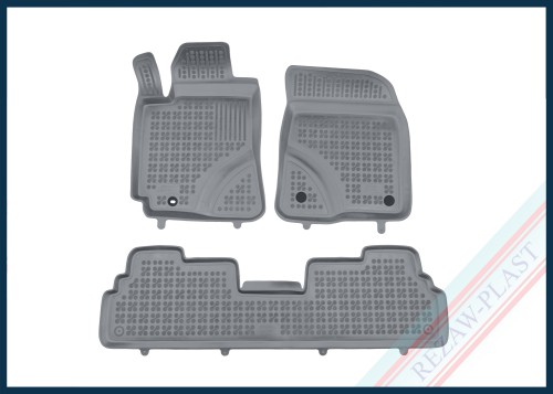 Dywaniki samochodowe TPE (gumowe) szare pasują do: Toyota COROLLA VERSO II 2004 - 2009