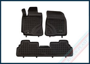 Dywaniki samochodowe TPE (gumowe) czarne pasują do: Toyota COROLLA VERSO II 2004 - 2009