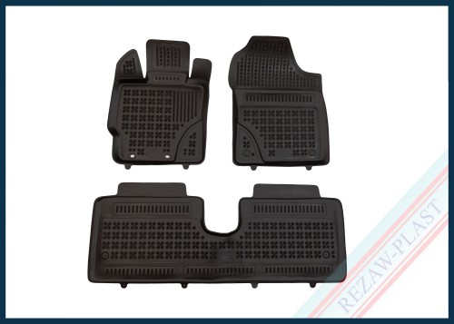 Dywaniki samochodowe TPE (gumowe) czarne pasują do: Toyota YARIS III 2011 - 2020
