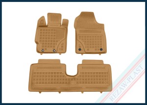 Dywaniki samochodowe TPE (gumowe) beżowe pasują do: Toyota YARIS III 2011 - 2020