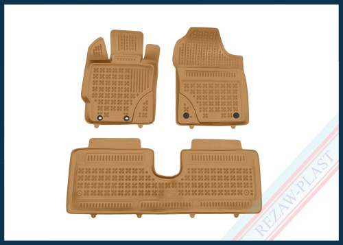 Dywaniki samochodowe TPE (gumowe) beżowe pasują do: Toyota YARIS III 2011 - 2020