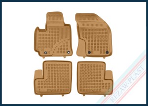 Dywaniki samochodowe TPE (gumowe) beżowe pasują do: Toyota RAV4 II 2003 - 2005