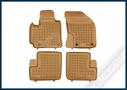 Dywaniki samochodowe TPE (gumowe) beżowe pasują do: Toyota RAV4 II 2003 - 2005