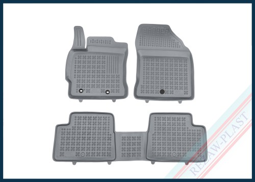 Dywaniki samochodowe TPE (gumowe) szare pasują do: Toyota AURIS II 2012 - 2018