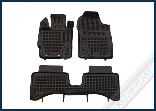 Dywaniki samochodowe TPE (gumowe) czarne pasują do: Toyota YARIS III 2012 - 2014