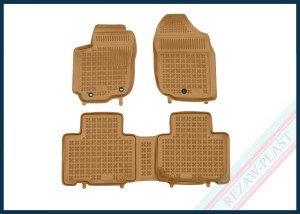 Dywaniki samochodowe TPE (gumowe) beżowe pasują do: Toyota RAV4 IV 2013 - 2018