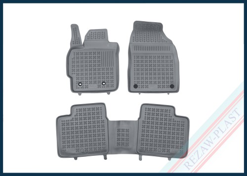 Dywaniki samochodowe TPE (gumowe) szare pasują do: Toyota COROLLA XI (E160) 2012 - 2018