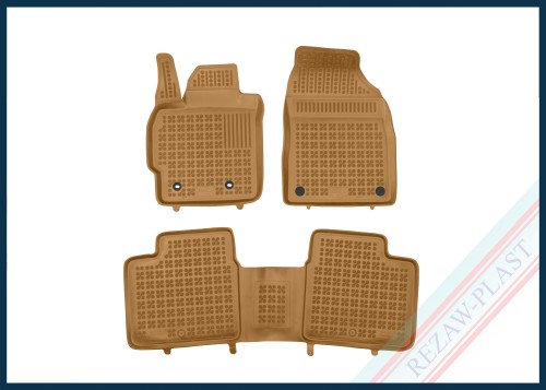 Dywaniki samochodowe TPE (gumowe) beżowe pasują do: Toyota COROLLA XI (E160) 2012 - 2018