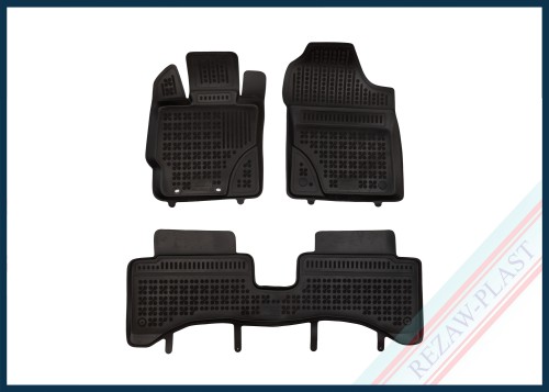 Dywaniki samochodowe TPE (gumowe) czarne pasują do: Toyota YARIS III 2014 - 2020