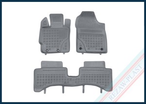 Dywaniki samochodowe TPE (gumowe) szare pasują do: Toyota YARIS III 2014 - 2020