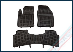 Dywaniki samochodowe TPE (gumowe) czarne pasują do: Toyota PRIUS IV (XW50) 2015 - 2023, PRIUS PRIME IV (XW50) 2017 - 2023