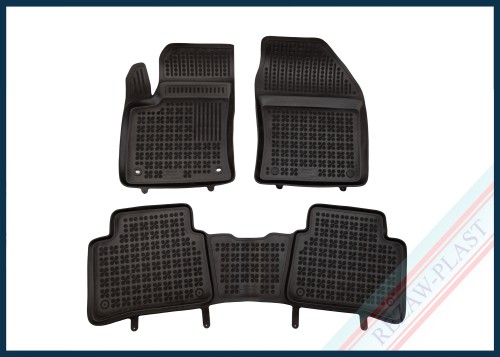 Dywaniki samochodowe TPE (gumowe) czarne pasują do: Toyota PRIUS IV (XW50) 2015 - 2023, PRIUS PRIME IV (XW50) 2017 - 2023