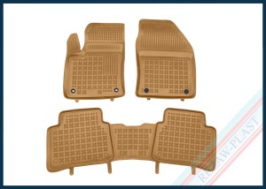 Dywaniki samochodowe TPE (gumowe) beżowe pasują do: Toyota PRIUS IV (XW50) 2015 - 2023, PRIUS PRIME IV (XW50) 2017 - 2023