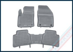 Dywaniki samochodowe TPE (gumowe) szare pasują do: Toyota PRIUS IV (XW50) 2015 - 2023, PRIUS PRIME IV (XW50) 2017 - 2023