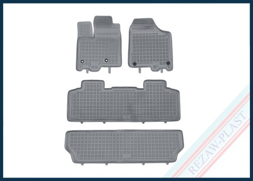 Dywaniki samochodowe TPE (gumowe) szare pasują do: Toyota SIENNA III 2010 - 2020