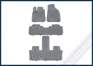 Dywaniki samochodowe TPE (gumowe) szare pasują do: Toyota HIGHLANDER III (XV50) 2013 - 2019