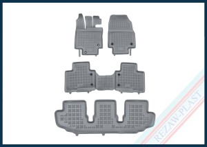 Dywaniki samochodowe TPE (gumowe) szare pasują do: Toyota HIGHLANDER IV (XU70) 2019 -