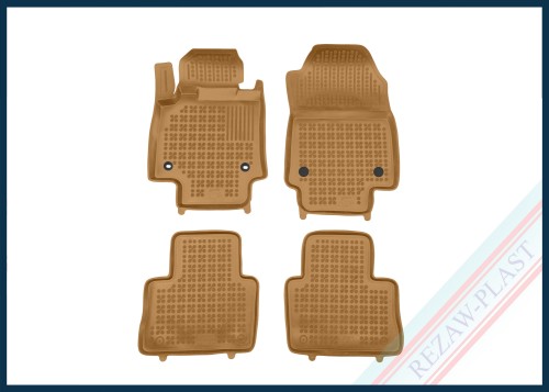 Dywaniki samochodowe TPE (gumowe) beżowe pasują do: Toyota RAV4 V 2018 - 2026