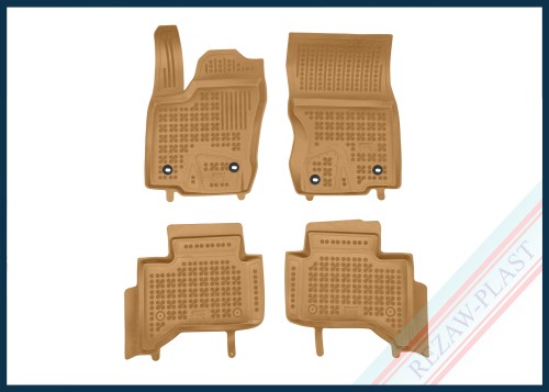 Dywaniki samochodowe TPE (gumowe) beżowe pasują do: Toyota LAND CRUISER J250 2024 -