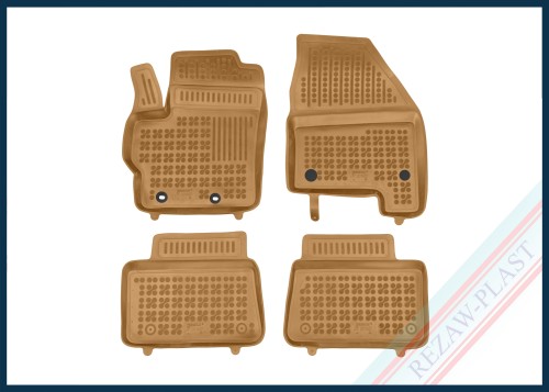 Dywaniki samochodowe TPE (gumowe) beżowe pasują do: Toyota YARIS IV 2024 -