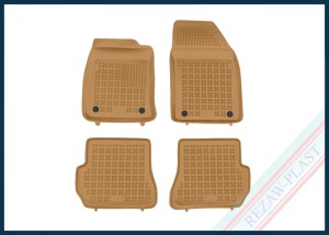 Dywaniki samochodowe TPE (gumowe) beżowe pasują do: Ford FIESTA V MK6 2001 - 2005