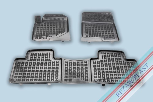 Dywaniki podłogowe czarne pasują do: SsangYong REXTON II (Y400) 2017 - , MUSSO GRAND II 2020 -