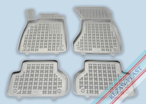 Dywaniki podłogowe szare pasują do: Audi A4 IV B9 2015 - , A5 II 2016 -