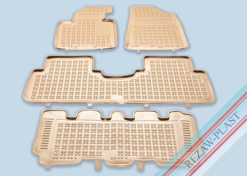 Dywaniki podłogowe beżowe pasują do: Kia SORENTO III 2015 - 2020