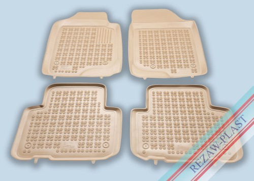Floor mats beige fit to: Kia CARENS III 2006 - 2013, RONDO 2007 - 2010