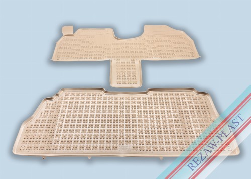 Floor mats beige fit to: Citroen EVASION 1994 - 2003, Fiat ULYSSE I 1994 - 2002, Lancia ZETA 1994 - 2002, Peugeot 806 1994 - 2002