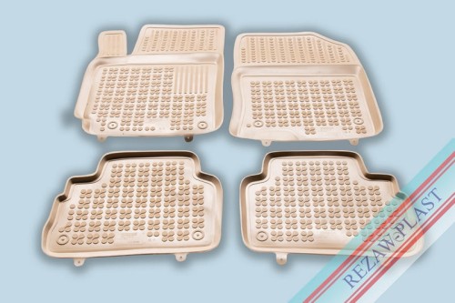 Floor mats beige fits to: Hyundai KONA I 2017 - 2023