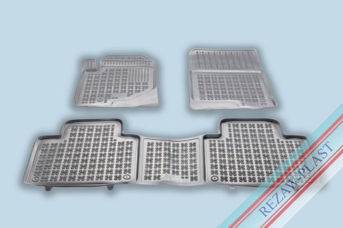 Dywaniki podłogowe szare pasują do: SsangYong REXTON II (Y400) 2017 - , MUSSO GRAND II 2020 -