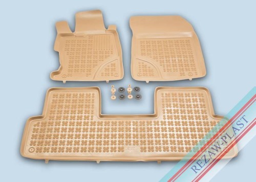 Dywaniki podłogowe beżowe pasują do: Honda CIVIC IX 2012 - 2017