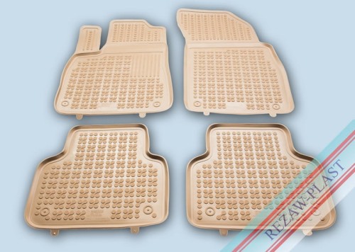 Floor mats beige fit to: Audi Q7 II 2015 - , Q8 2018 -