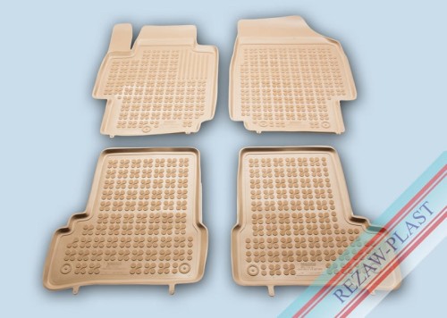 Floor mats beige fit to: Nissan MICRA III K12 2007 - 2010