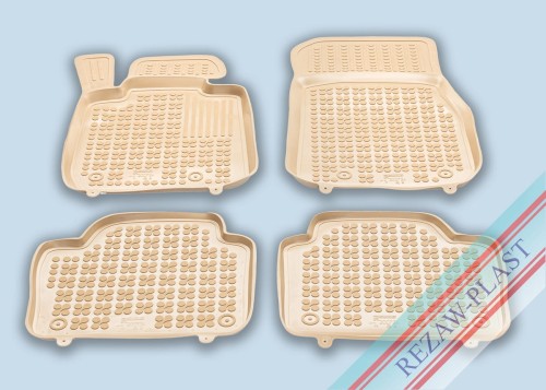 Floor mats beige fit to: BMW 3 (F30, F31) 2012 - 2018, 4 (F32, F36 Gran Coupe) 2013 - 2021