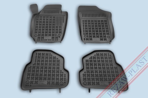 Floor mats black fit to: Volkswagen POLO V 2009 - 2017