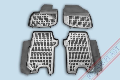 Dywaniki podłogowe czarne pasują do: Honda FIT II 2007 - 2013, JAZZ III (GE) 2008 - 2015