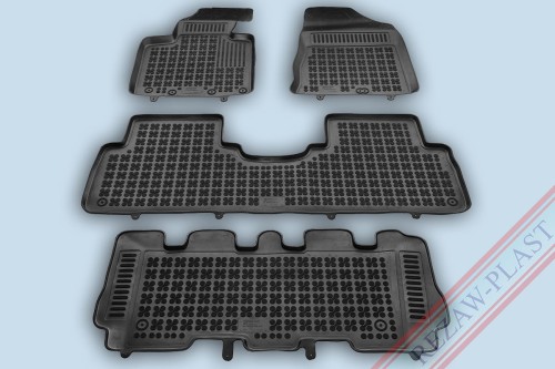 Dywaniki podłogowe czarne pasują do: Kia SORENTO III 2015 - 2020