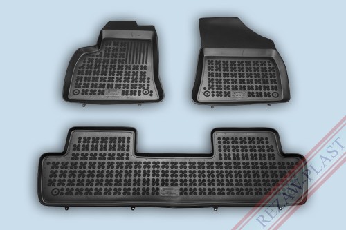 Floor mats black fit to: Peugeot 5008 I 2009 - 2017