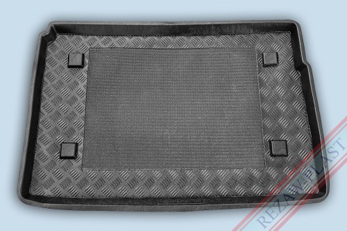 Trunk mat with non - slip fits to: Citroen NEMO 2008 - 2017, Fiat FIORINO III 2007 - 2020