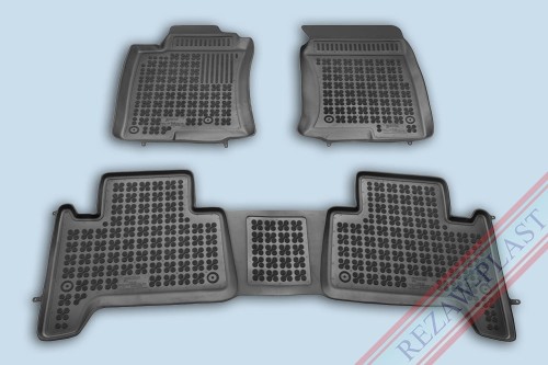 Dywaniki podłogowe czarne pasują do: Toyota LAND CRUISER J120 2002 - 2009