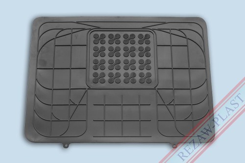 Universal rear middle floor mat - tunnel cover 42x52,5, black color