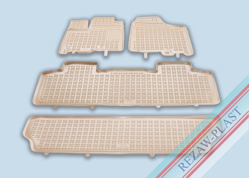 Floor mats beige fit to: Toyota SIENNA III 2010 - 2020
